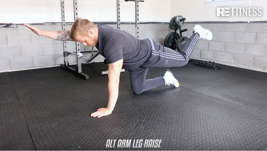 HOW TO DO ALTERNATING ARM&LEG RAISES
