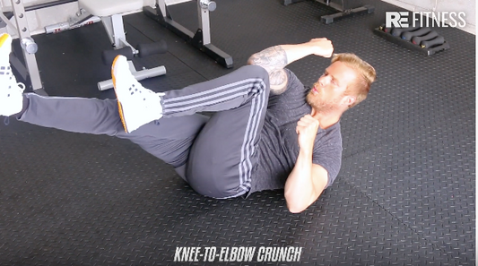 HOW TO DO A KNEE-TO-ELBOW CRUNCH